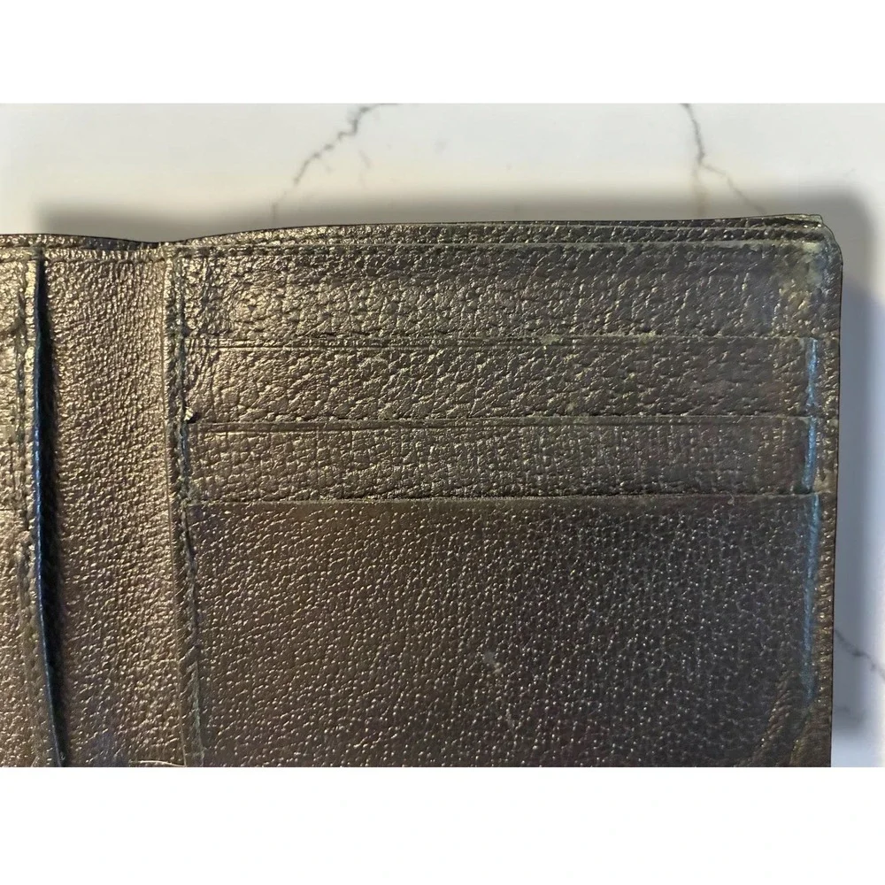 Vintage Salvatore Ferragamo Black Leather Bifold Wallet Made In Italy Luxury - Picture 9 of 13